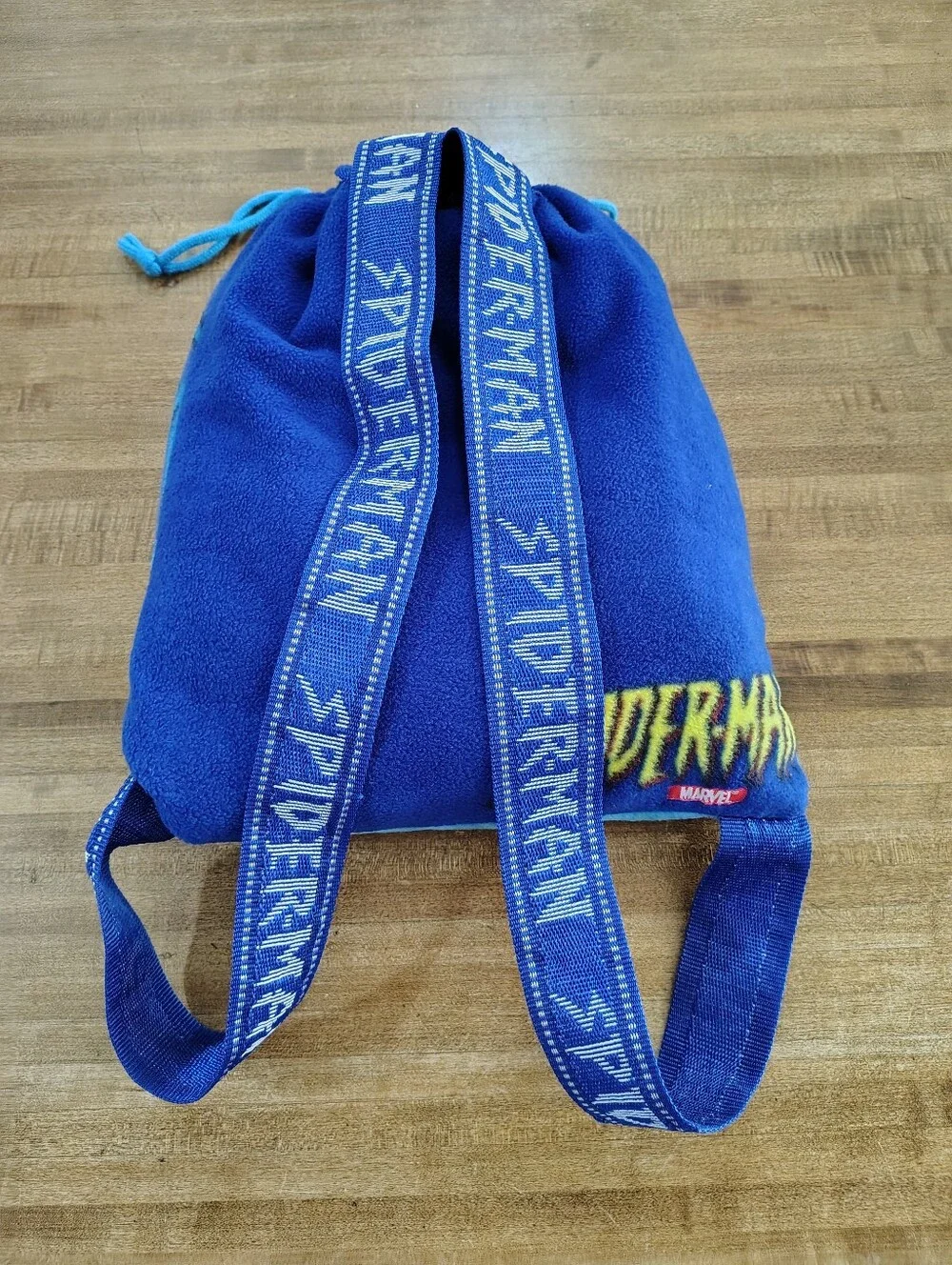 Marvel Spider-Man Blue & Red Fleece Throw Blanket/ Backpack 2004 Y2K RARE HTF